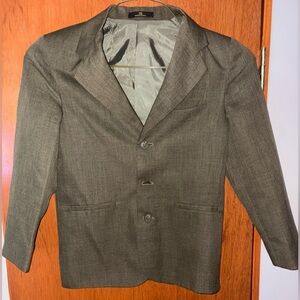 Boys TFW Dark Olive Suit Jacket Sz.12R